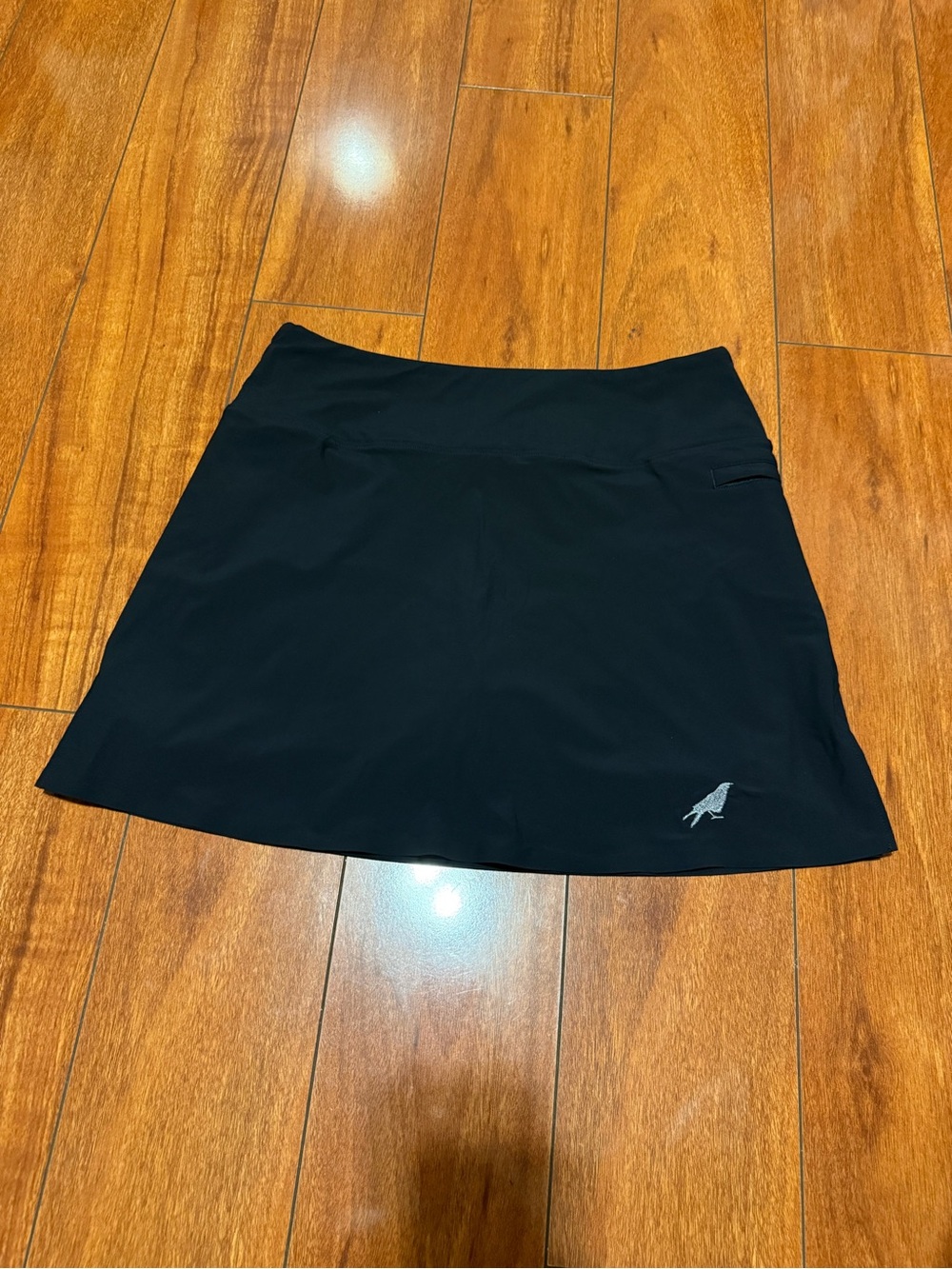 Greyson Black A-Line Athletic Skirt with Subtle Logo